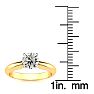 1 Carat Diamond Round Engagement Rings In 14K Yellow Gold Image-5