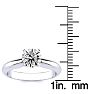 1 Carat Diamond Round Engagement Rings In 14K White Gold Image-5