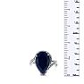 7ct Pear Shape Sapphire And Diamond Ring Crafted In Solid Sterling Silver Image-5