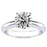 1 1/2 Carat Diamond Round Engagement Rings In 14K White Gold Image-1