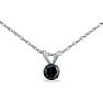 1/4ct Black Diamond Pendant in Sterling Silver. Incredible Deal On A Mysterious Black Diamond! Free 18 Inch Chain!
 Image-1