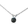 1/4ct Black Diamond Pendant in Sterling Silver. Incredible Deal On A Mysterious Black Diamond! Free 18 Inch Chain!
 Image-2