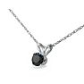 1/4ct Black Diamond Pendant in Sterling Silver. Incredible Deal On A Mysterious Black Diamond! Free 18 Inch Chain!
 Image-3