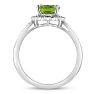 2ct Oval Peridot And Diamond Halo Ring Crafted In Solid Sterling Silver Image-3