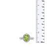 2ct Oval Peridot And Diamond Halo Ring Crafted In Solid Sterling Silver Image-5