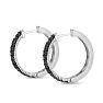 1ct Black Diamond Pave Hoop Earrings
 Image-2