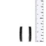 1ct Black Diamond Pave Hoop Earrings
 Image-5