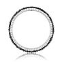 2ct Black Diamond Triple Row Eternity Band Crafted in Solid Sterling Silver, Only Size 5 Left! Image-2