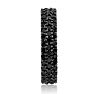 2ct Black Diamond Triple Row Eternity Band Crafted in Solid Sterling Silver, Only Size 5 Left! Image-3