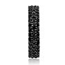 2ct Black Diamond Triple Row Eternity Band Crafted in Solid Sterling Silver, Only Size 5 Left! Image-3