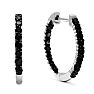 1ct Black Diamond Inside-Out Hoop Earrings
 Image-1