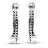Absolute Blowout! 2ct Black Diamond Double Row Hoop Earrings Crafted In Solid Sterling Silver.  Selling at $60 Below Cost Image-4