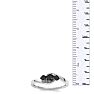 3/8ct Triple Black Diamond Ring Crafted In Solid Sterling Silver Image-4
