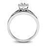 1/4 Carat Pave Halo Diamond Bridal Set in Sterling Silver. Incredibly Popular And Fantastic At A Low Price
 Image-2