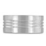 9 MM Grooved Men's Titanium Ring Wedding Band Image-1