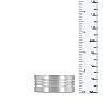 9 MM Grooved Men's Titanium Ring Wedding Band Image-5