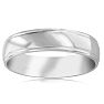 6 MM Polished Men's Titanium Ring Wedding Band Image-1