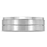 8 MM Brushed Finish Men's Titanium Ring Wedding Band Image-1
