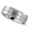 8 MM Brushed Finish Men's Titanium Ring Wedding Band Image-2