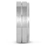 8 MM Brushed Finish Men's Titanium Ring Wedding Band Image-4