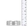 8 MM Brushed Finish Men's Titanium Ring Wedding Band Image-5