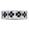 8 MM Men's Cross Titanium Ring Wedding Band