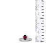 1 1/4ct Oval Ruby and Diamond Ring Crafted In Solid 14K White Gold Image-5