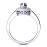 1 Carat Marquise Amethyst and Diamond Ring In 14 Karat White Gold Image-3
