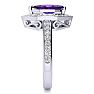 1 Carat Marquise Amethyst and Diamond Ring In 14 Karat White Gold Image-4