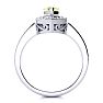 1 Carat Marquise Peridot and Diamond Ring In 14 Karat White Gold Image-3
