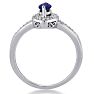 3/4ct Marquise Amethyst and Diamond Ring Crafted In Solid 14K White Gold Image-4