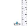 3/4ct Marquise Blue Topaz and Diamond Ring Crafted In Solid 14K White Gold Image-5