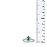 3/4ct Marquise Emerald and Diamond Ring Crafted In Solid 14K White Gold Image-5