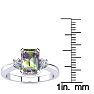 3 Carat Octagon Shape Mystic Topaz Ring With Diamonds In 14 Karat White Gold Image-5