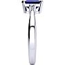 1ct Sapphire and Diamond Ring Crafted In Solid 14K White Gold Image-4