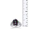6 Carat Oval Shape Mystic Topaz Ring With Diamonds In 14 Karat White Gold Image-5
