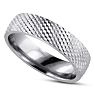 6 MM Brushed Finish Saw-Tooth Men's Titanium Ring Wedding Band Image-2