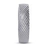 6 MM Brushed Finish Saw-Tooth Men's Titanium Ring Wedding Band Image-4
