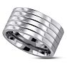 10 MM Polished Grooved Men's Titanium Ring Wedding Band Image-2
