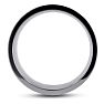 10 MM Polished Grooved Men's Titanium Ring Wedding Band Image-3