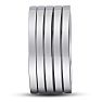 10 MM Polished Grooved Men's Titanium Ring Wedding Band Image-4