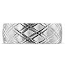 8 MM Brushed Argyle Design Men's Titanium Ring Wedding Band Image-1