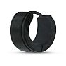 Men's 7 MM Black Stainless Steel Hoop Huggie Earring
 Image-1