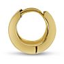 Men's 7 MM Brushed Gold Tone Stainless Steel Single Hoop Huggie Earring With Cubic Zirconia Accents
 Image-3