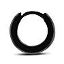 Men's 7 MM Matte Black Stainless Steel Hoop Huggie Earring
 Image-3