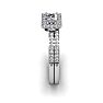 1/2 Carat Princess Cut Pave Halo Diamond Bridal Set in 14k White Gold
 Image-4