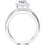 1 Carat Princess Cut Pave Halo Diamond Bridal Set in 14k White Gold
 Image-2