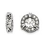 14K White Gold Diamond Earring Jackets, Fits 3/4-1ct Stud Earrings Image-1