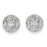 14K White Gold Pave Diamond Earring Jackets, Fits 1/3-1/2ct Stud Earrings
 Image-1