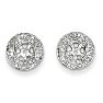 14K White Gold Pave Diamond Earring Jackets, Fits 1/3-1/2ct Stud Earrings
 Image-1